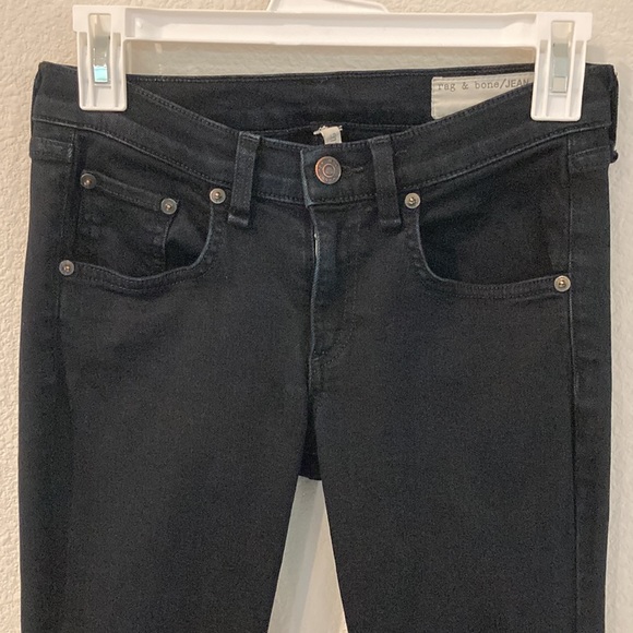 Rag & Bone Women's Pencil Leg Coal Wash Jeans - Picture 3 of 12